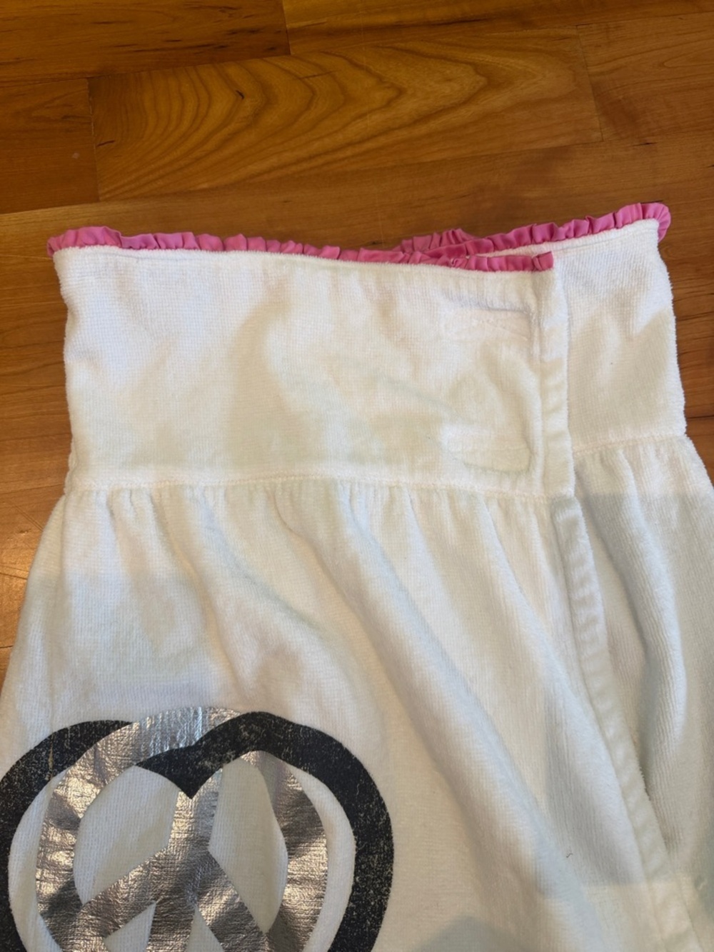 Vintage Y2K PINK by Victoria Secret TOWEL DRESS rare robe white bath shower wrap - Picture 3 of 8